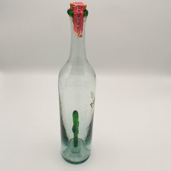 Porfidio Anejo EMPTY Bottle #7583 Green Cactus Hand Blown Art Glass 750ml VG - Picture 13 of 15